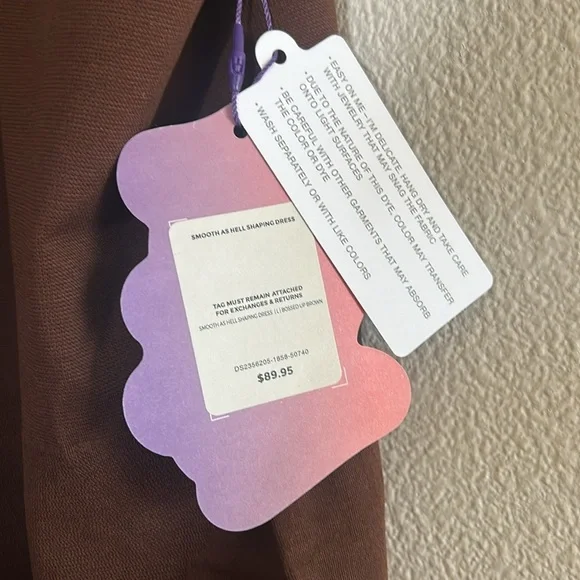 YITTY Collection Fabletics Smooth As Hell Shaping Maxi Dress Bossed Up Brown NWT - Picture 6 of 12